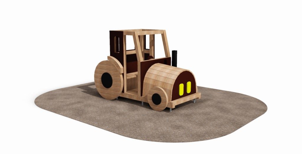 midori_petit tracteur en bois 12128